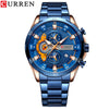 Curren Brown Leather 8314 + Free Curren Blue Steel