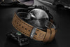 Curren Brown Leather 8314 + Free Curren Blue Steel