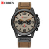 Curren Brown Leather 8314 + Free Curren Blue Steel